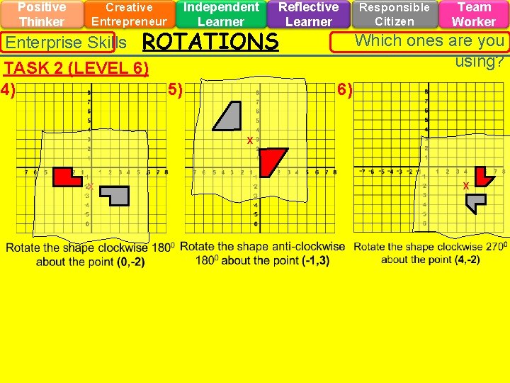 Positive Thinker Independent Learner Creative Entrepreneur Enterprise Skills ROTATIONS TASK 2 (LEVEL 6) 4)