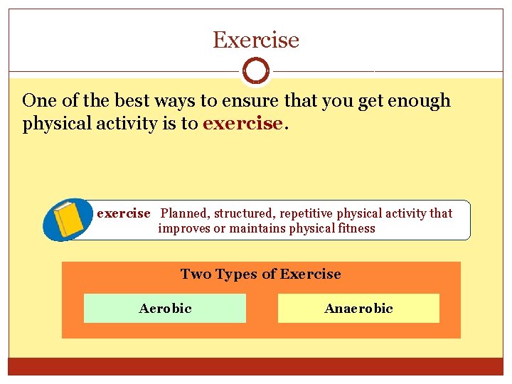 Exercise One of the best ways to ensure that you get enough physical activity