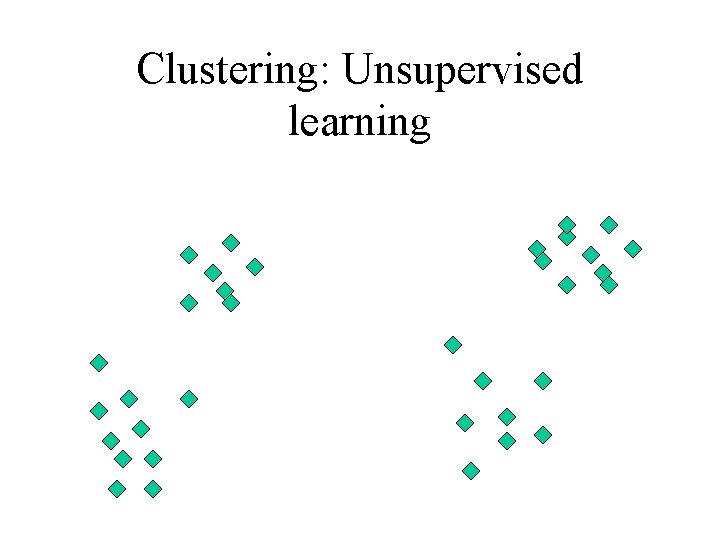 Clustering: Unsupervised learning 