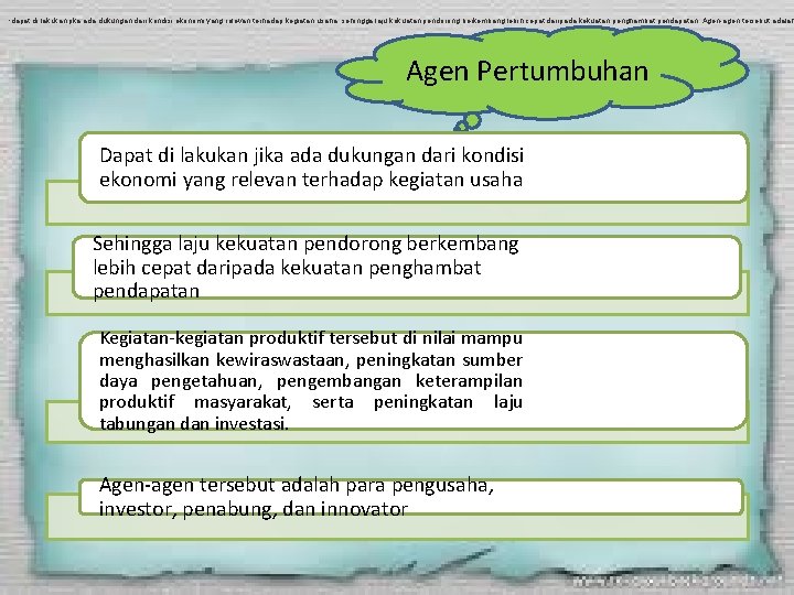  • dapat di lakukan jika ada dukungan dari kondisi ekonomi yang relevan terhadap