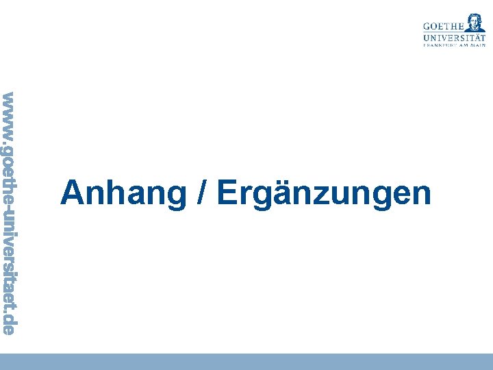 Anhang / Ergänzungen 