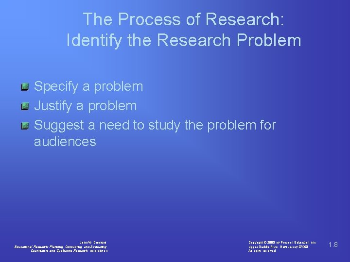 Chapter 1 The Process of Conducting Research John