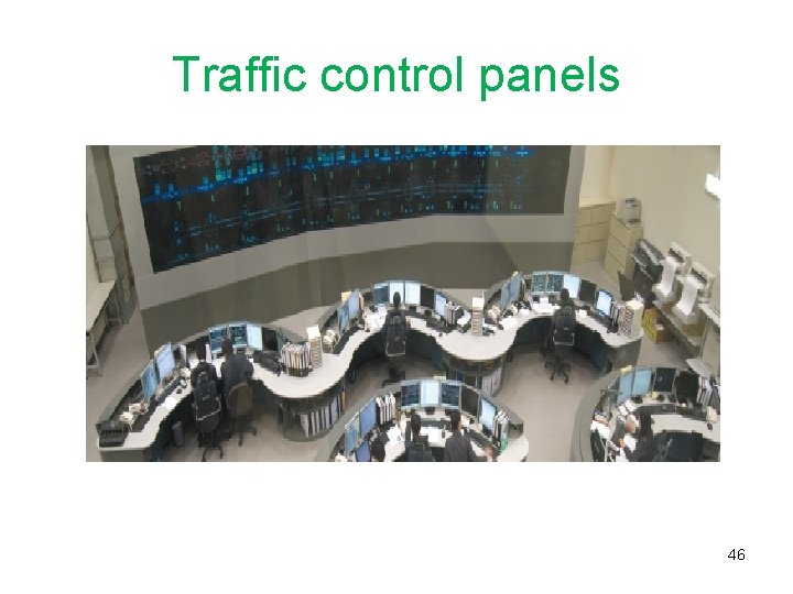 Traffic control panels 46 