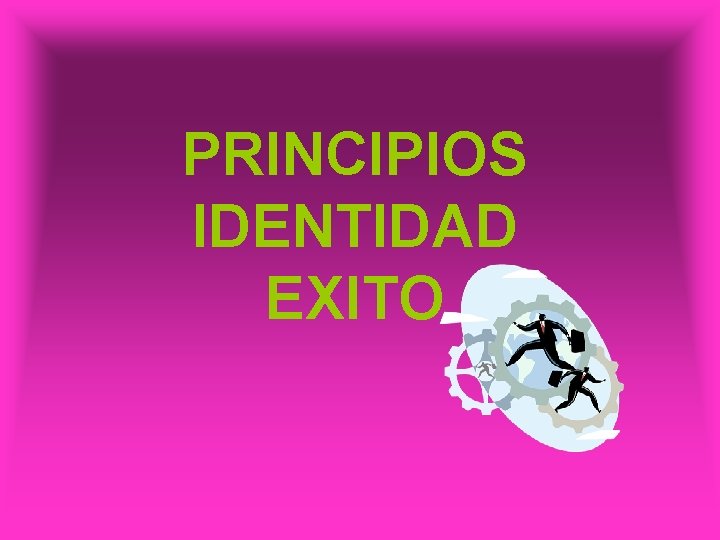 PRINCIPIOS IDENTIDAD EXITO 