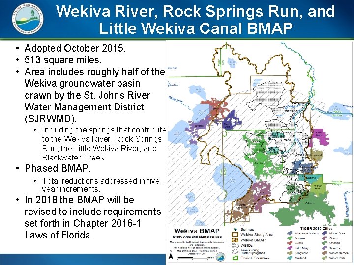 Wekiva River, Rock Springs Run, and Little Wekiva Canal BMAP • Adopted October 2015.