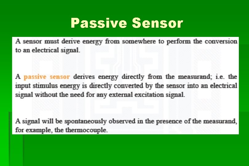 Passive Sensor 