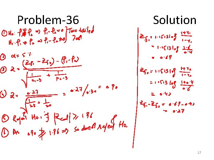 Problem-36 Solution 17 