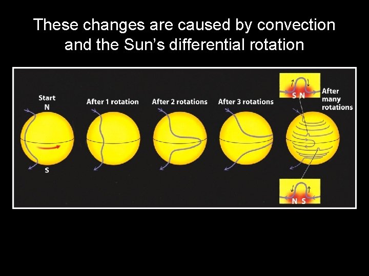 These changes are caused by convection and the Sun’s differential rotation 