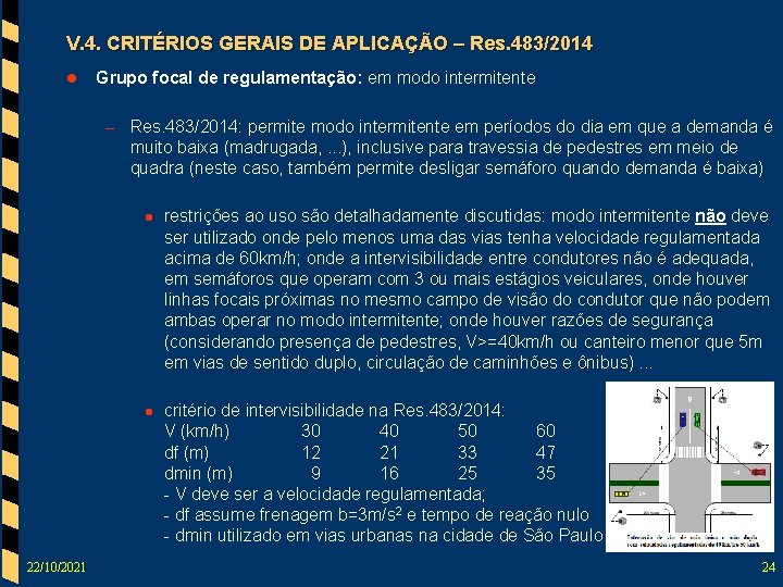 V. 4. CRITÉRIOS GERAIS DE APLICAÇÃO – Res. 483/2014 l Grupo focal de regulamentação: