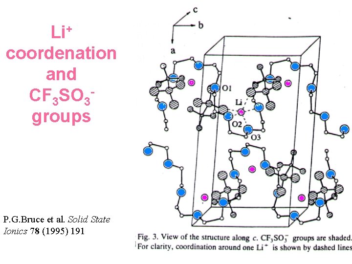 Li+ coordenation and CF 3 SO 3 groups P. G. Bruce et al. Solid