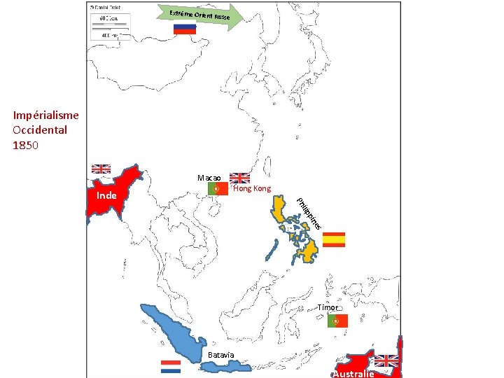 Extrême Orient Russe Impérialisme Occidental 1850 Macao Hong Kong ilip Ph Inde pin es