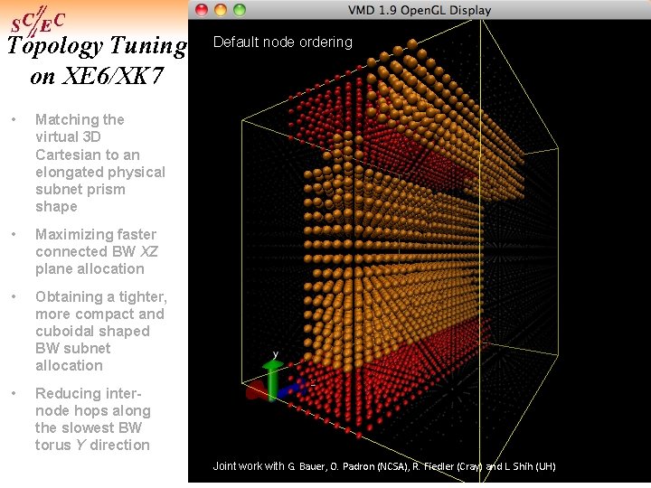 Topology Tuning on XE 6/XK 7 • Matching the virtual 3 D Cartesian to