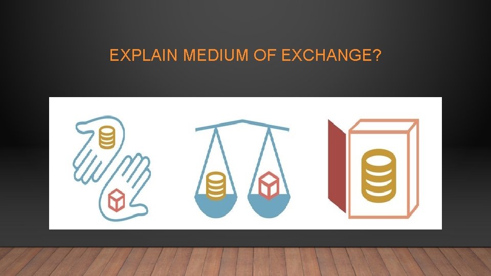 EXPLAIN MEDIUM OF EXCHANGE? 