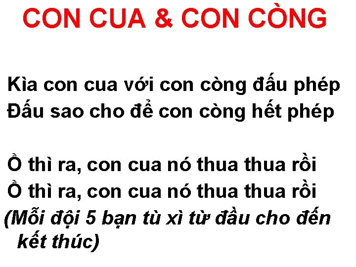 CON CUA & CON CÒNG Kìa con cua với con còng đấu phép Đấu