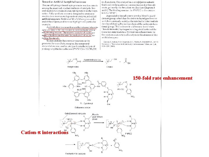 150 -fold rate enhancement Cation-p interactions 