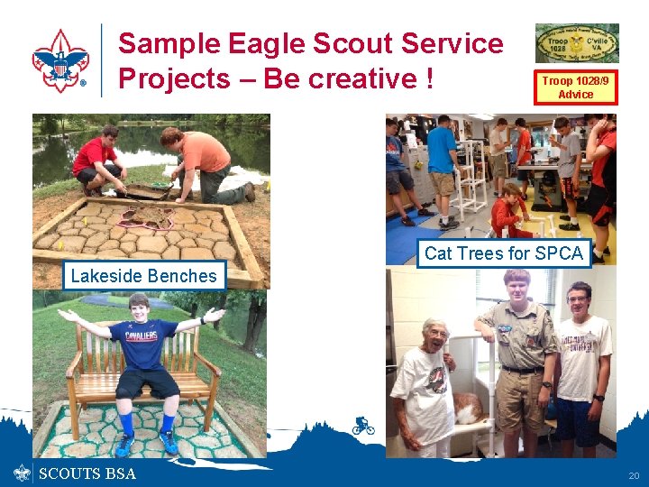 Sample Eagle Scout Service Projects – Be creative ! Troop 1028/9 Advice Cat Trees
