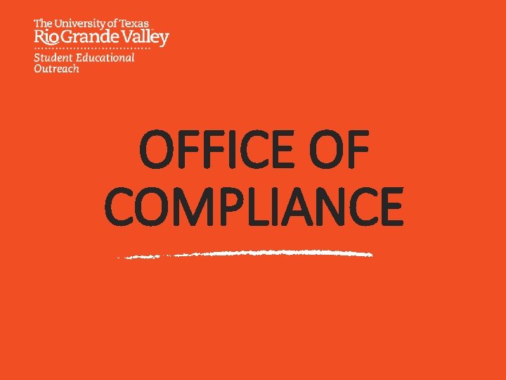 OFFICE OF COMPLIANCE 