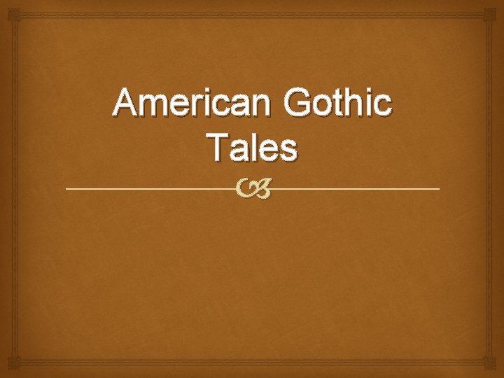 American Gothic Tales 