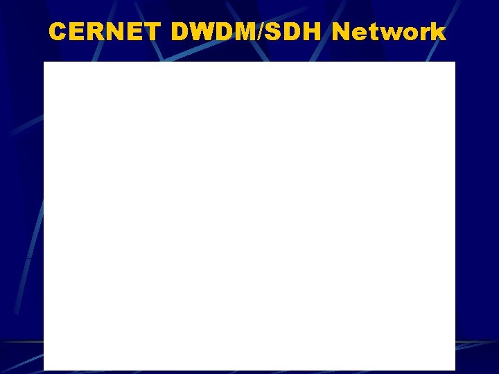 CERNET DWDM/SDH Network 