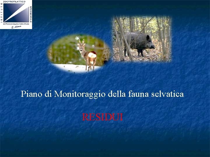 Piano di Monitoraggio della fauna selvatica RESIDUI 