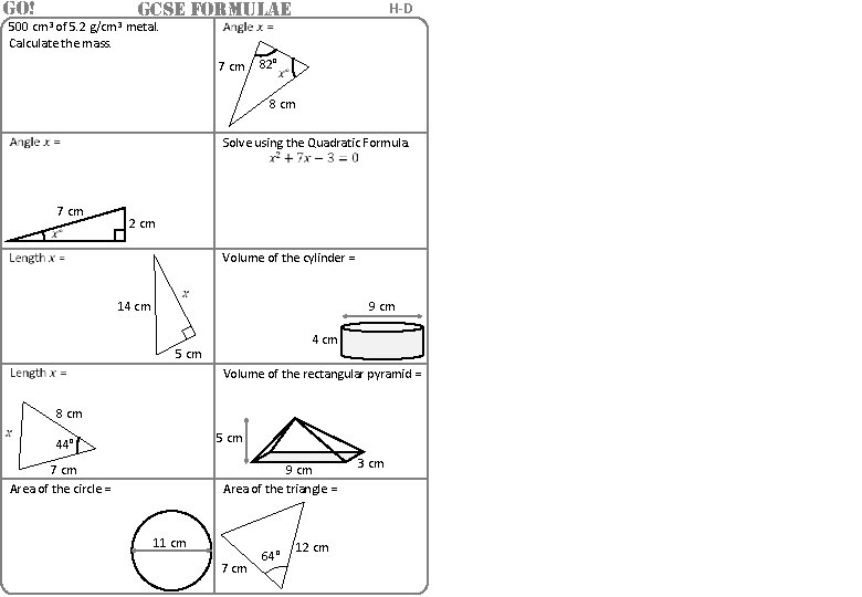 go cm 3 gcm 3 gcse Formulae HD