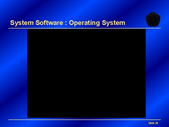 System Software : Operating System Slide 20 20 Slide 