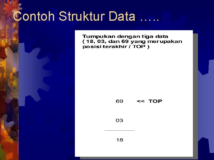 Contoh Struktur Data …. . 