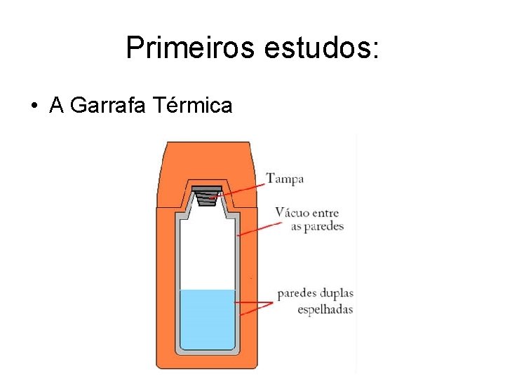 Primeiros estudos: • A Garrafa Térmica 