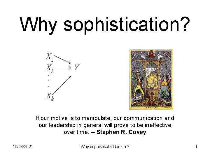 Why sophistication? If our motive is to manipulate, our communication and our leadership in