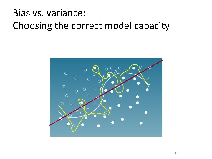 Sec. 14. 6 Bias vs. variance: Choosing the correct model capacity 49 