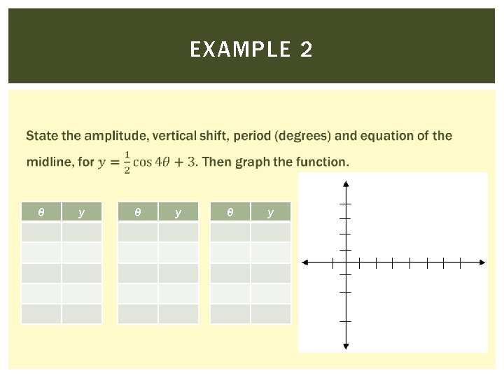 EXAMPLE 2 θ y θ y 