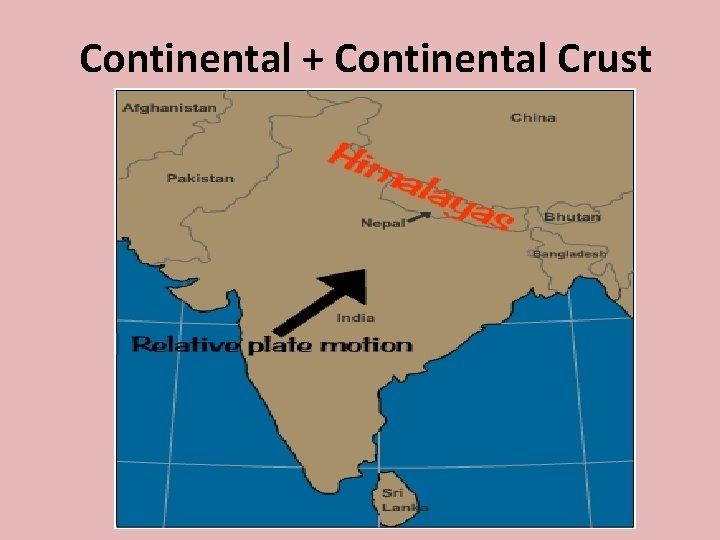 Continental + Continental Crust 