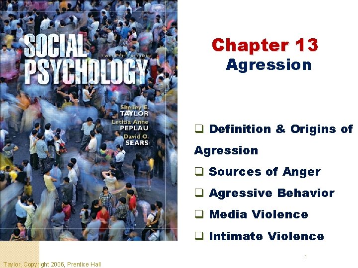 Chapter 13 Agression q Definition & Origins of Agression q Sources of Anger q