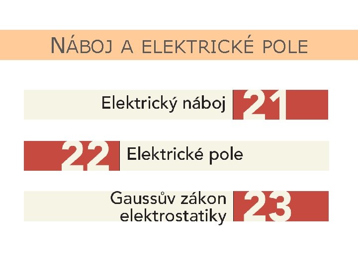 NÁBOJ A ELEKTRICKÉ POLE 