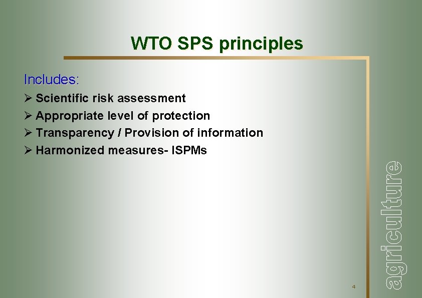 Wto Risk Analysis General overview of South Africas commitment to global
