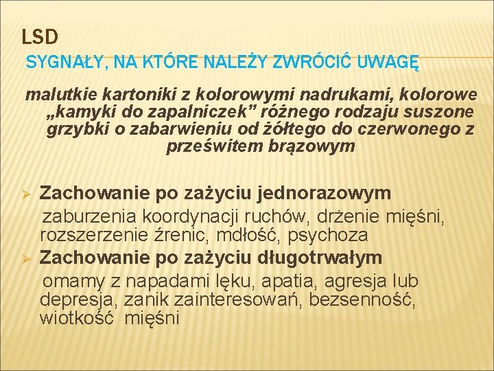 LSD SYGNAŁY, NA KTÓRE NALEŻY ZWRÓCIĆ UWAGĘ malutkie kartoniki z kolorowymi nadrukami, kolorowe „kamyki