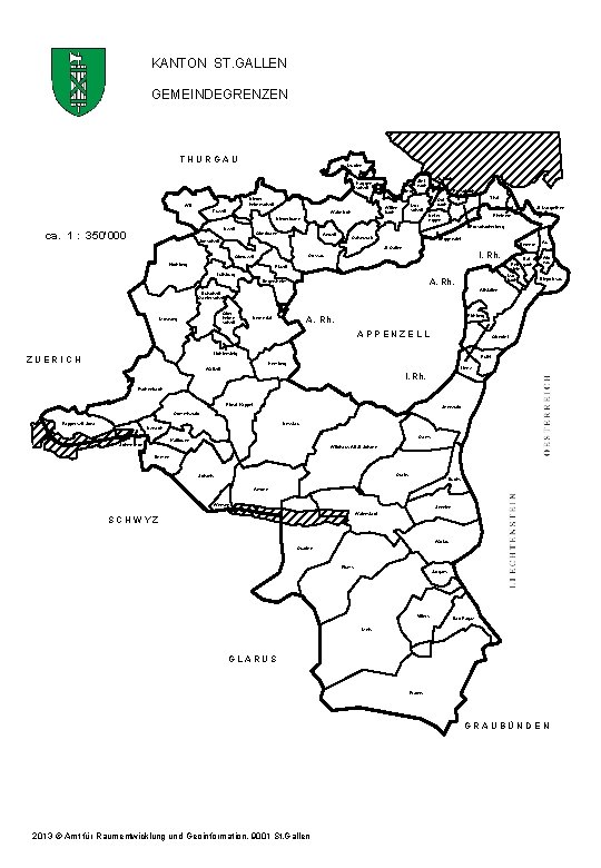 KANTON ST. GALLEN GEMEINDEGRENZEN THURGAU Muolen Niederhelfenschwil Wil Zuzwil Berg Rorschach St. Margrethen Untereggen
