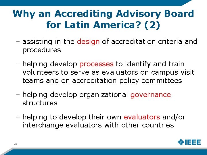 Why an Accrediting Advisory Board for Latin America? (2) – assisting in the design