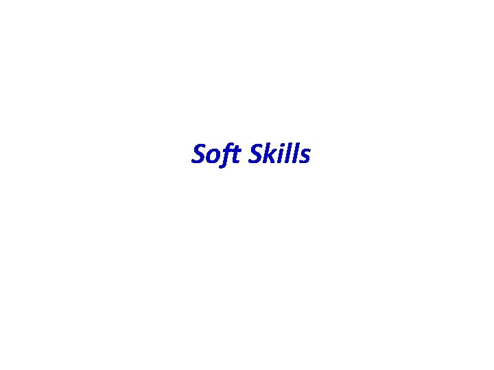 Soft Skills 