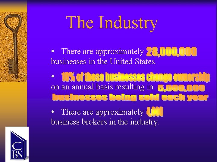 The Industry There approximately businesses in the United States. on an annual basis resulting