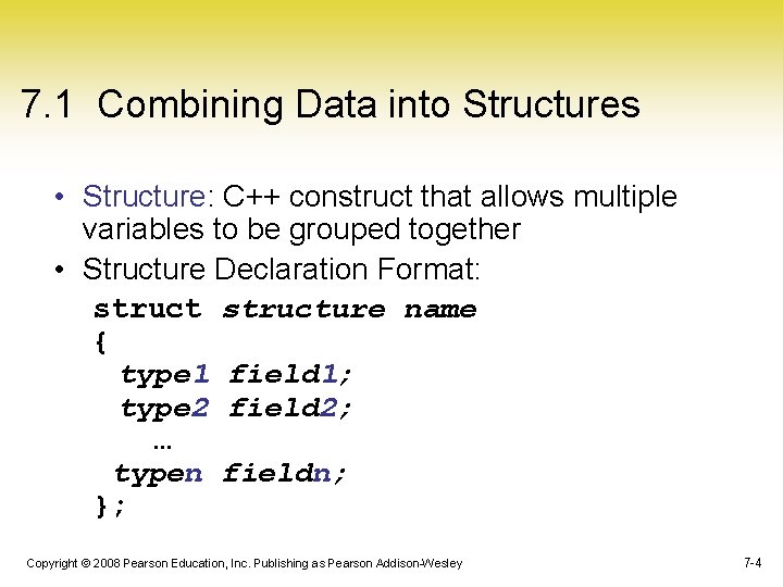 Chapter 7 Introduction to Classes and Objects Starting