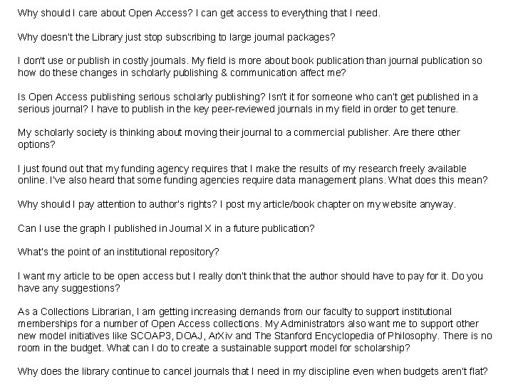 Why should I care about Open Access? I can get access to everything that