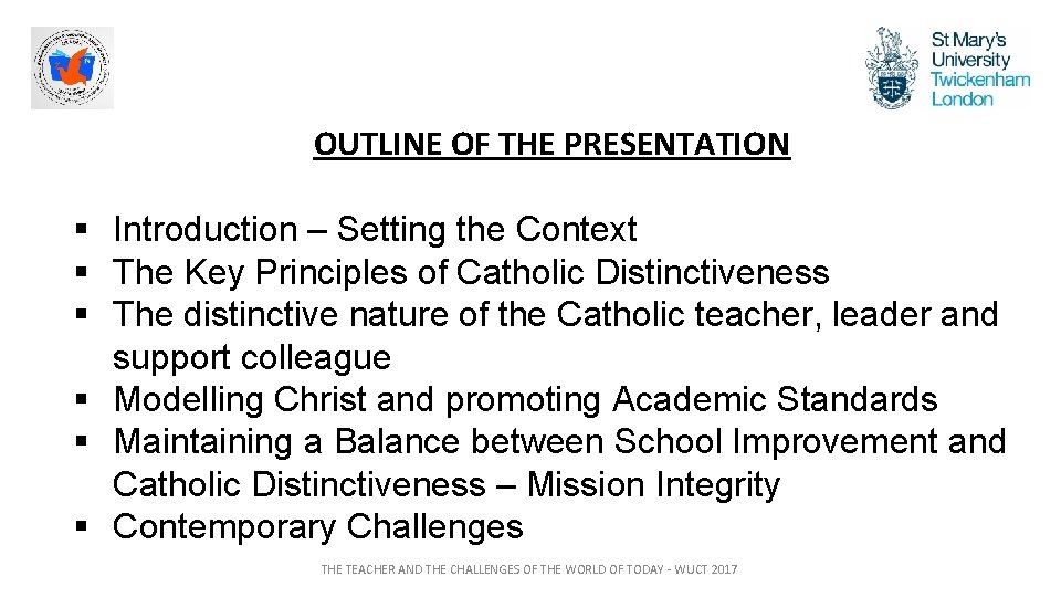 OUTLINE OF THE PRESENTATION § Introduction – Setting the Context § The Key Principles