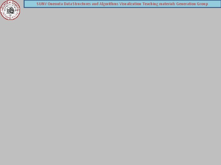 SUNY Oneonta Data Structures and Algorithms Visualization Teaching materials Generation Group 
