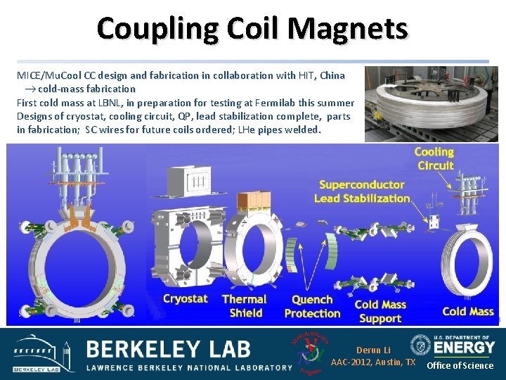 Coupling Coil Magnets MICE/Mu. Cool CC design and fabrication in collaboration with HIT, China