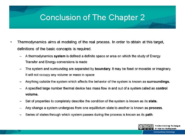 Conclusion of The Chapter 2 Problem Solving Technique BY Nasrin Khodapanah 