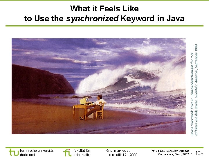 What it Feels Like to Use the synchronized Keyword in Java technische universität dortmund