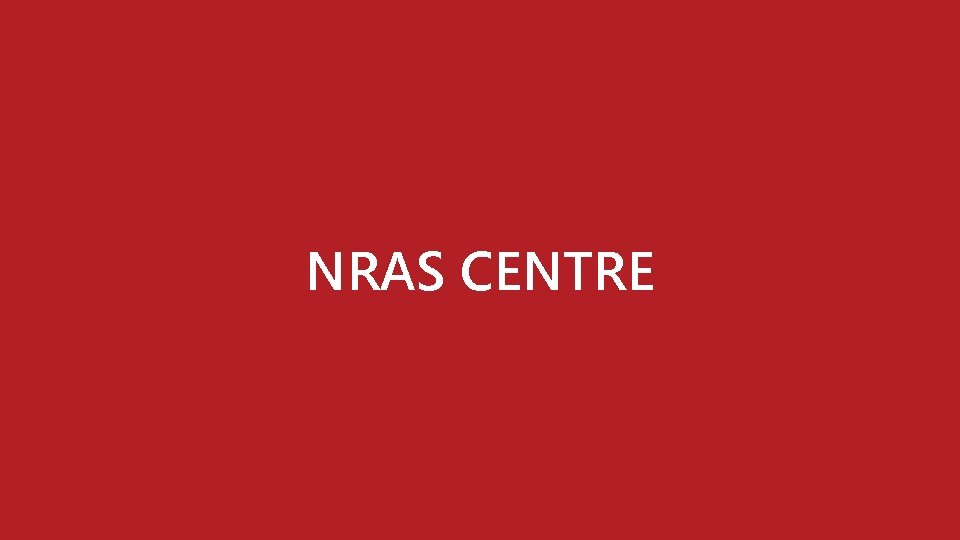 NRAS CENTRE NRAS APPROVED PROPERTY MANAGER TRAINING 