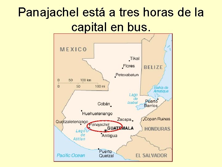 Panajachel está a tres horas de la capital en bus. 