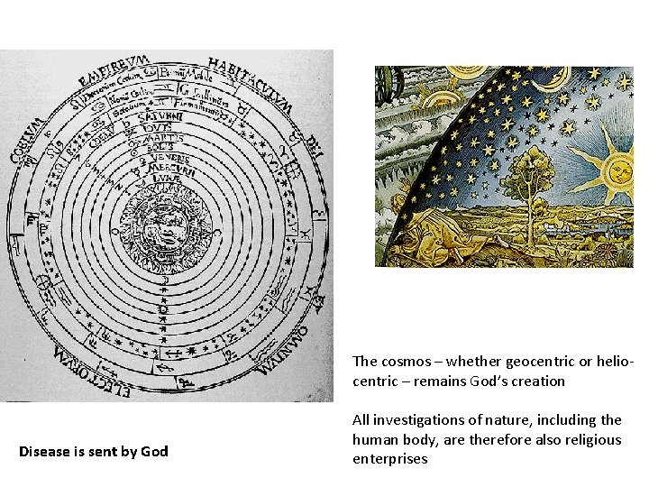 The cosmos – whether geocentric or heliocentric – remains God’s creation Disease is sent